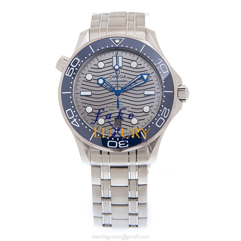 Omega Seamaster 210.30.42.20.06.001 Replica Watch, Automatic Movement, Gray Dial, Steel Bracelet - Image 2