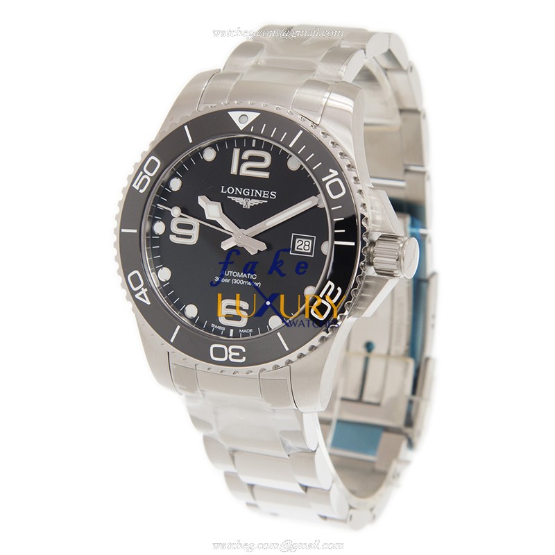 Longines L3.782.4.56.6 Conquest Replica Watch With Automatic Movement, Black Dial Steel Bracelet - Image 3