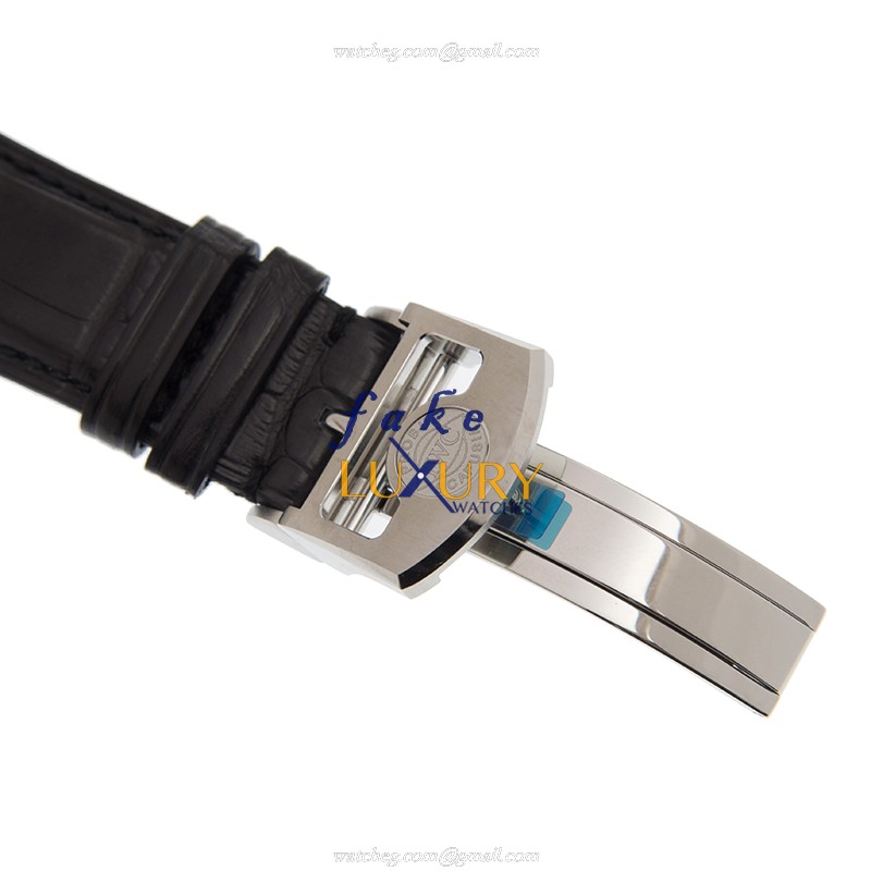 IW371602 - IWC Portuguese Automatic Replica Watch - Steel White Dial Black Alligator Strap - Image 4