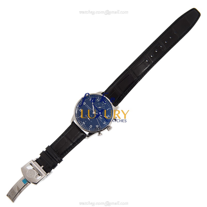 IWC IW371601 Anniversary Series Replica Watch With Automatic Movement Blue Dial Steel Case - Image 2
