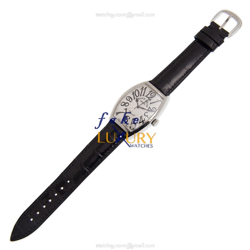 Franck Muller 5851 M SC AC Cintree Curvex Automatic Replica Watch, Silver Dial Steel Case - Image 2