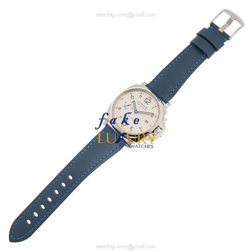 Panerai PAM00906 LUMINOR Automatic White Dial Steel Case Replica Watch - Image 2