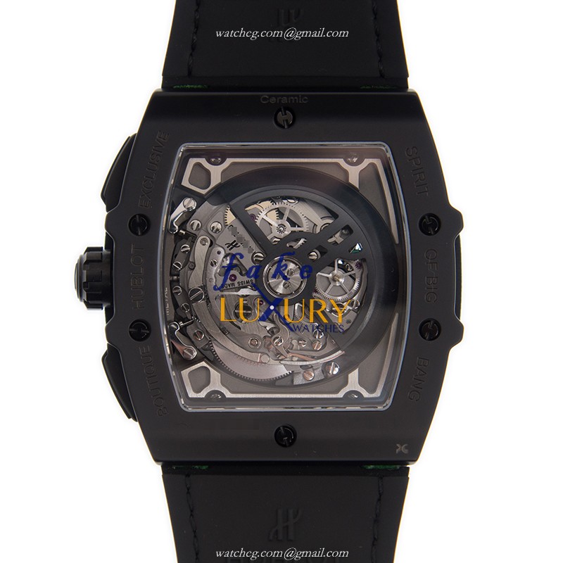 Hublot 601.CG.0190.LR Replica Watch - Automatic Movement, Black Dial, Steel Case, Alligator Strap - Image 3