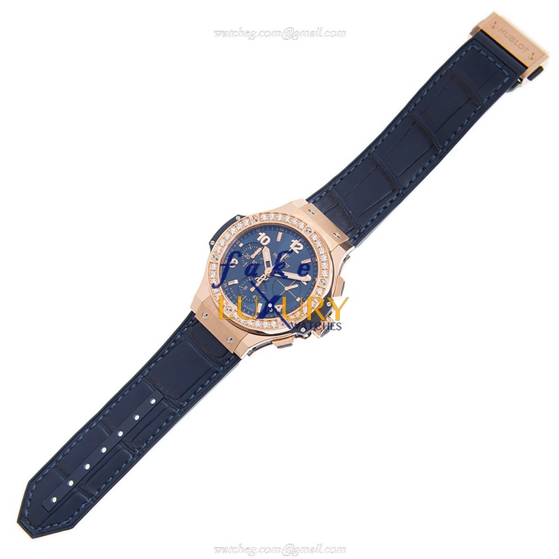 Hublot Big Bang 341.PX.7180.LR.1204 Replica Watch, Blue Dial, 18kt Rose Gold Diamond Bezel - Image 2