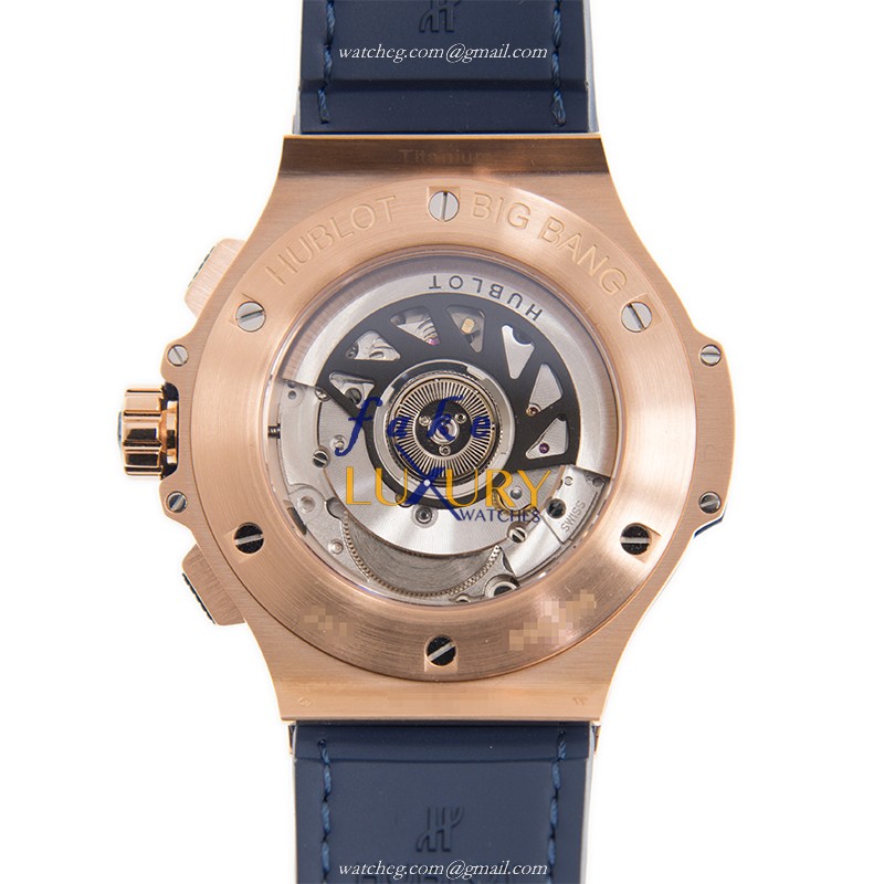 Hublot Big Bang 341.PX.7180.LR.1204 Replica Watch, Blue Dial, 18kt Rose Gold Diamond Bezel - Image 3