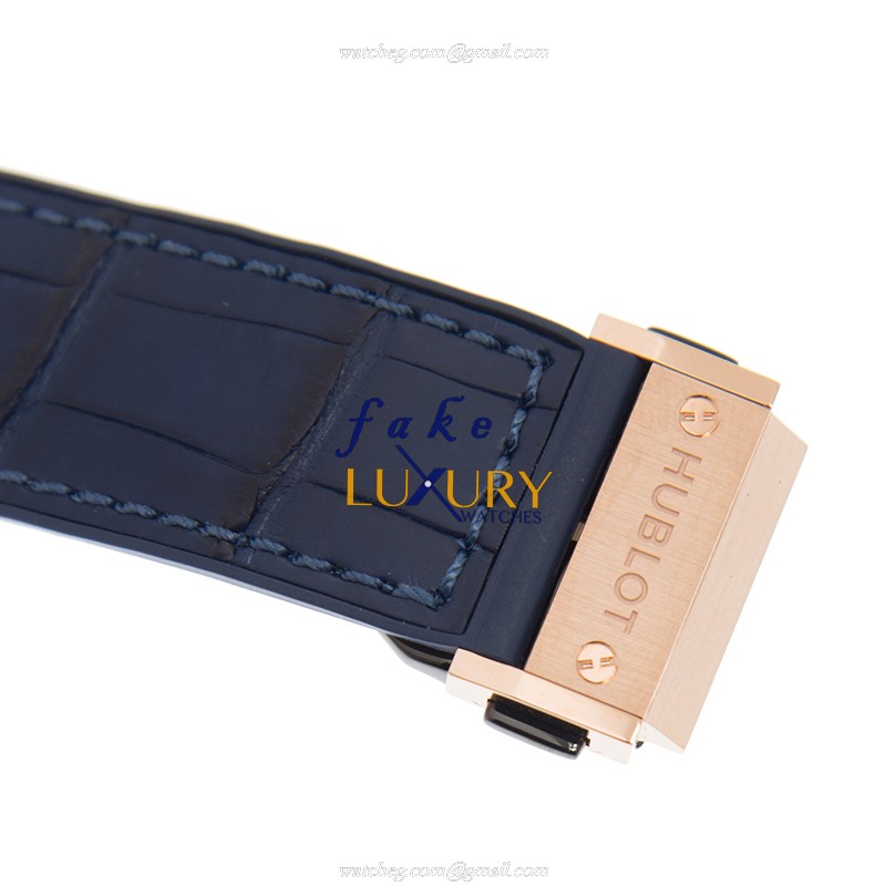 Hublot Big Bang 341.PX.7180.LR.1204 Replica Watch, Blue Dial, 18kt Rose Gold Diamond Bezel - Image 4