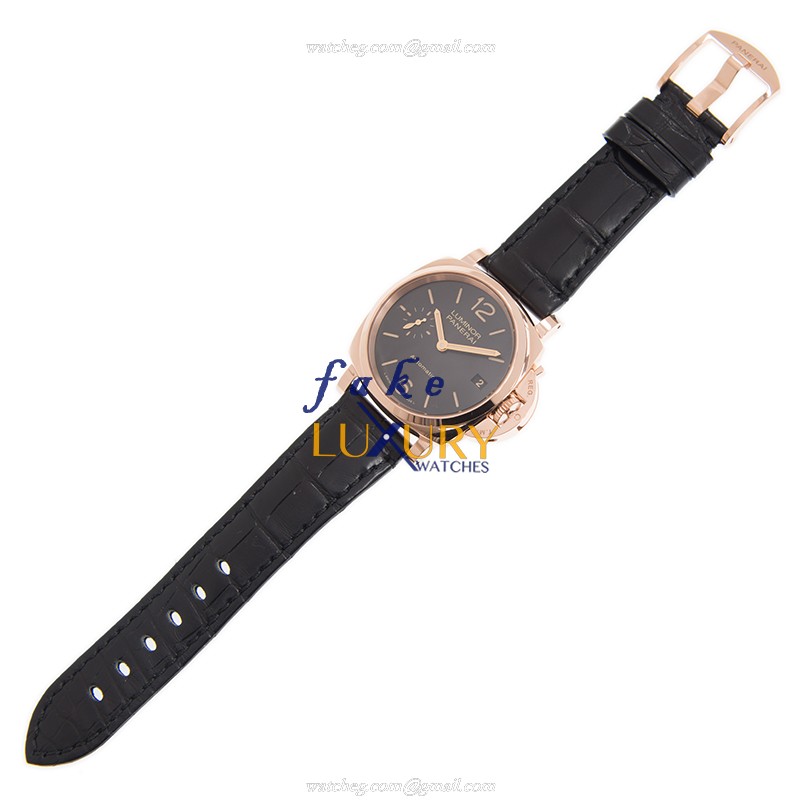 Panerai PAM00908 LUMINOR Auto 38mm 18kt Rose Gold Replica Watch - Image 2