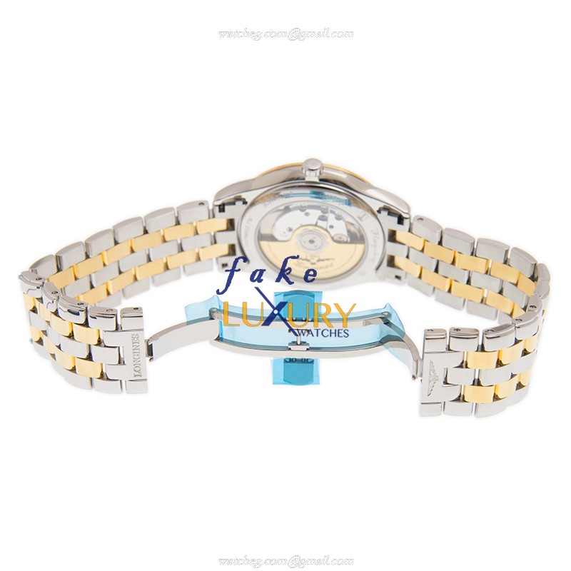 Longines FLAGSHIP L4.974.3.37.7 Replica Watch, Automatic, Gold Dial, Gold-Plated & Steel Case - Image 5