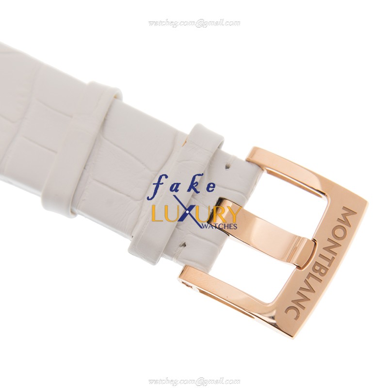 Mont Blanc TIMEWALKER 104669 Replica Watch With Automatic Movement, 18kt Rose Gold Case, White Dial - Image 4