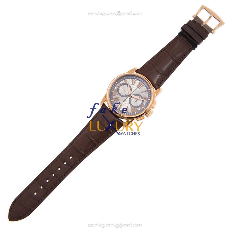 Roger Dubuis DBHO0569 Hommage Replica Watch, Automatic, Silver Dial, 18kt Rose Gold Case - Image 2