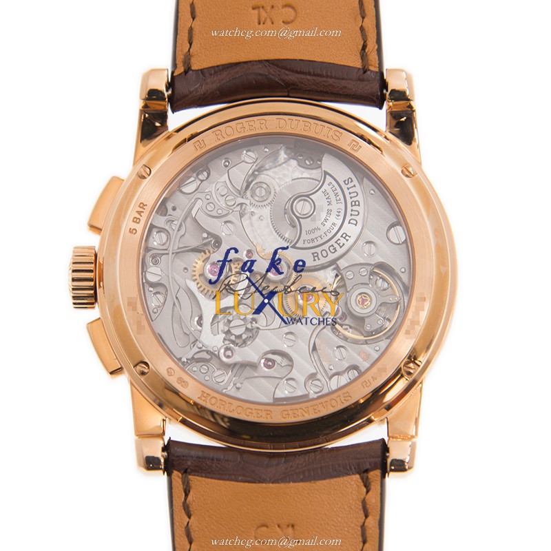 Roger Dubuis DBHO0569 Hommage Replica Watch, Automatic, Silver Dial, 18kt Rose Gold Case - Image 3