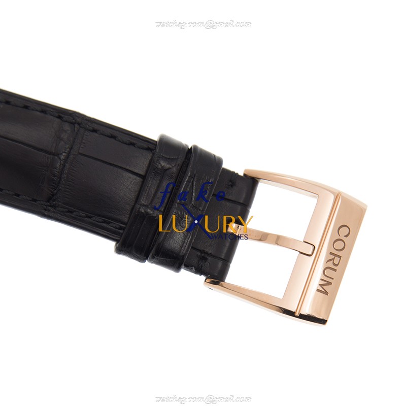 Corum 113.265.85/0001 DP55R Replica Watch, Manual Wind, 18kt Rose Gold Case, Gold Dial, Diamonds - Image 4
