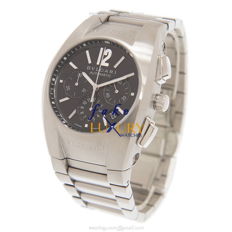 Bulgari Ergon EG40BSSDCH Replica Watch Featuring A Black Dial On A Silver Steel Bracelet With - Image 3