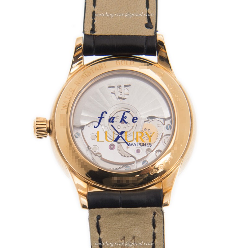 Maurice Lacroix LC6003-PG101-230 Replica Watch, Quartz Movement, 18kt Rose Gold Case, Black Dial - Image 3