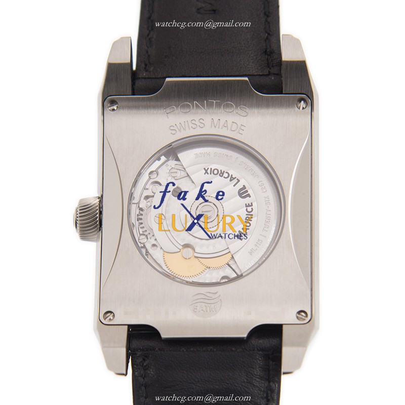 PT6247-SD501-350 - Maurice Lacroix PONTOS Replica Watch Black Dial Automatic Leather - Image 3