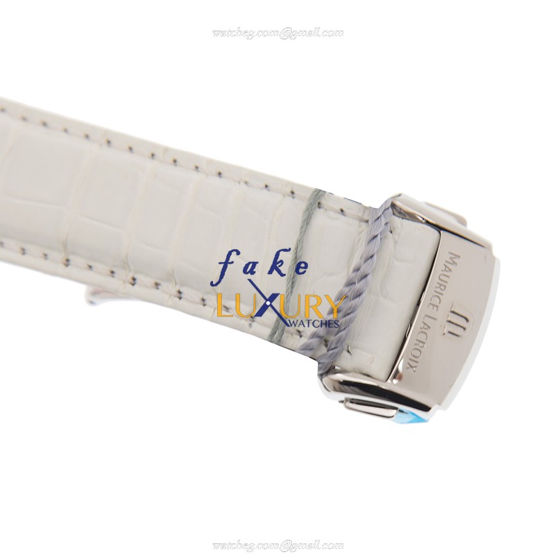 MP6428-SD501-17E - Maurice Lacroix Masterpiece Replica Watch - Automatic White Mother of Pearl Dial - Image 4