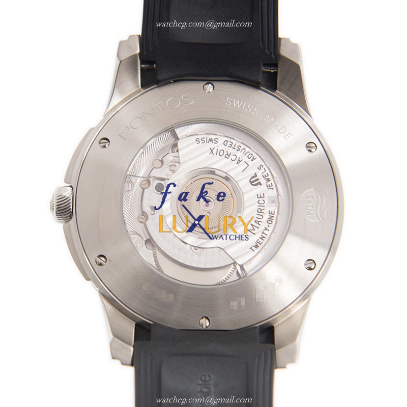 Maurice Lacroix PT6238-SS001-330 Pontos Automatic Black Dial Stainless Steel Replica Watch - Image 3