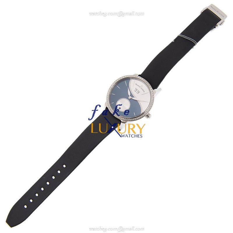 Maurice Lacroix SD6207-SD501-450 EVIDENZA Replica Watch Blue Dial White Leather Strap Automatic - Image 2