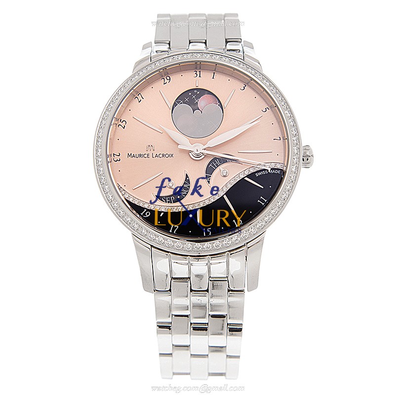 Maurice Lacroix STARSIDE Automatic SD6207-SD502-55E Gold Dial Steel Replica Watch - Image 2