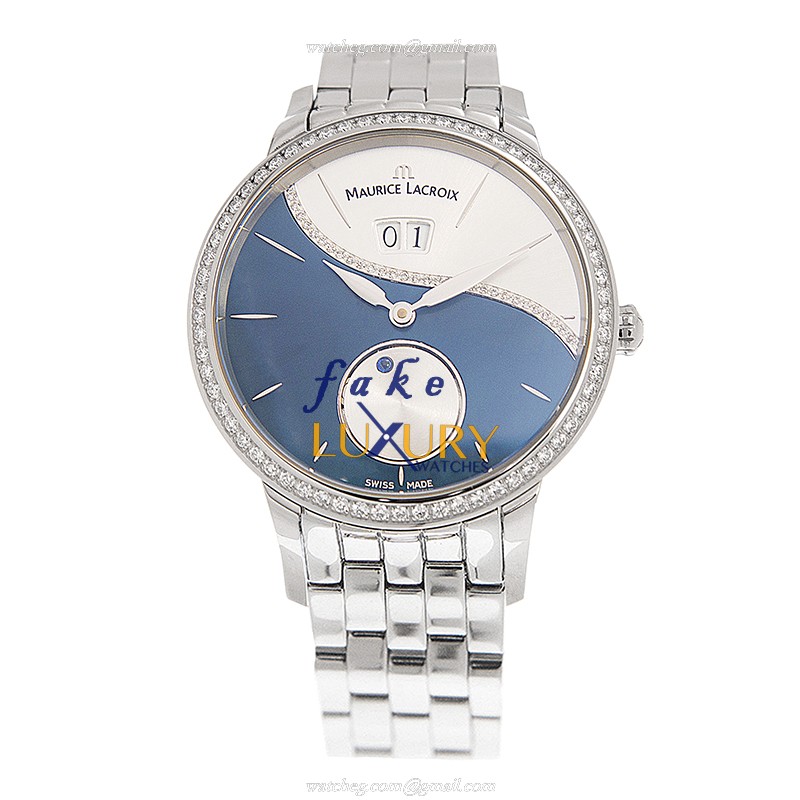 Maurice Lacroix SD6207-SD502-450 Starside Replica Watch - Automatic - Blue Dial - Steel Case - Image 2