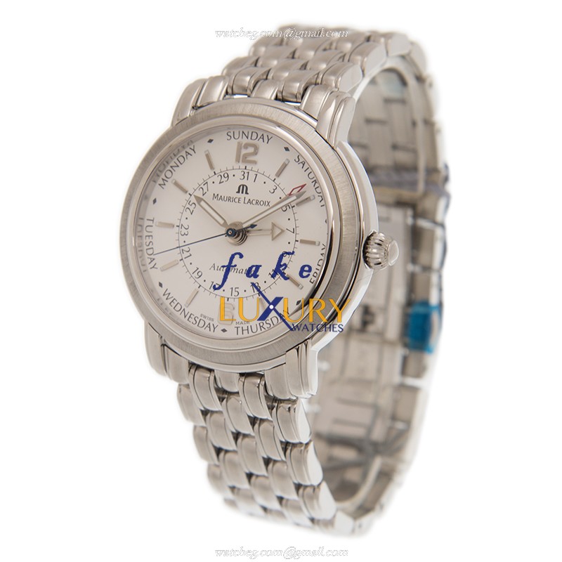 Maurice Lacroix MP6328-SS002-19E Masterpiece Replica Watch, Automatic, White Dial, Silver Stainless - Image 3