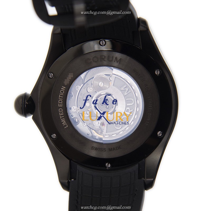 Corum Bubble 082.310.98/0061 DO01 Automatic Steel Black Leather Replica Watch - Image 3