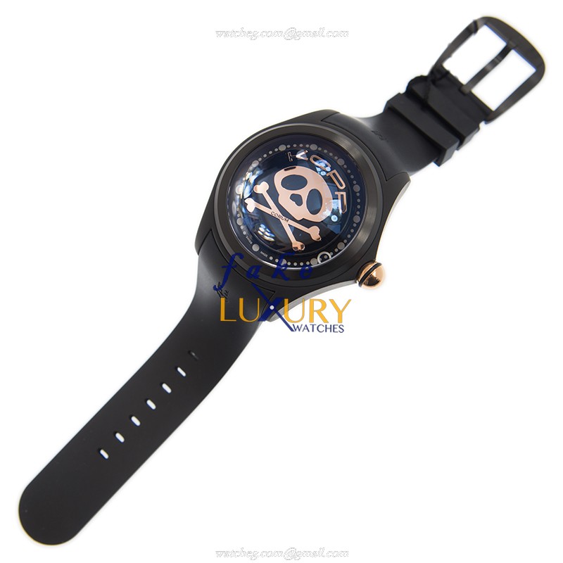 Corum 390.102.95/0371 BO01 Replica Watch, Automatic, Black Dial, Stainless Steel Case, Rubber Strap - Image 2