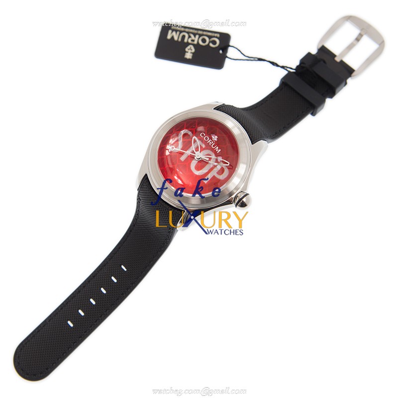 Corum Bubble 082.310.20/0601 ST01 Automatic Stainless Steel Red Dial Replica Watch - Image 2