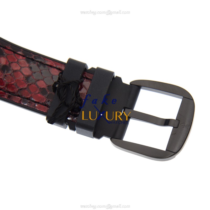 Corum 082.310.98/0335 PR01 Bubble Replica Watch, Automatic, Red Dial, Steel Case, Red Leather Strap - Image 4