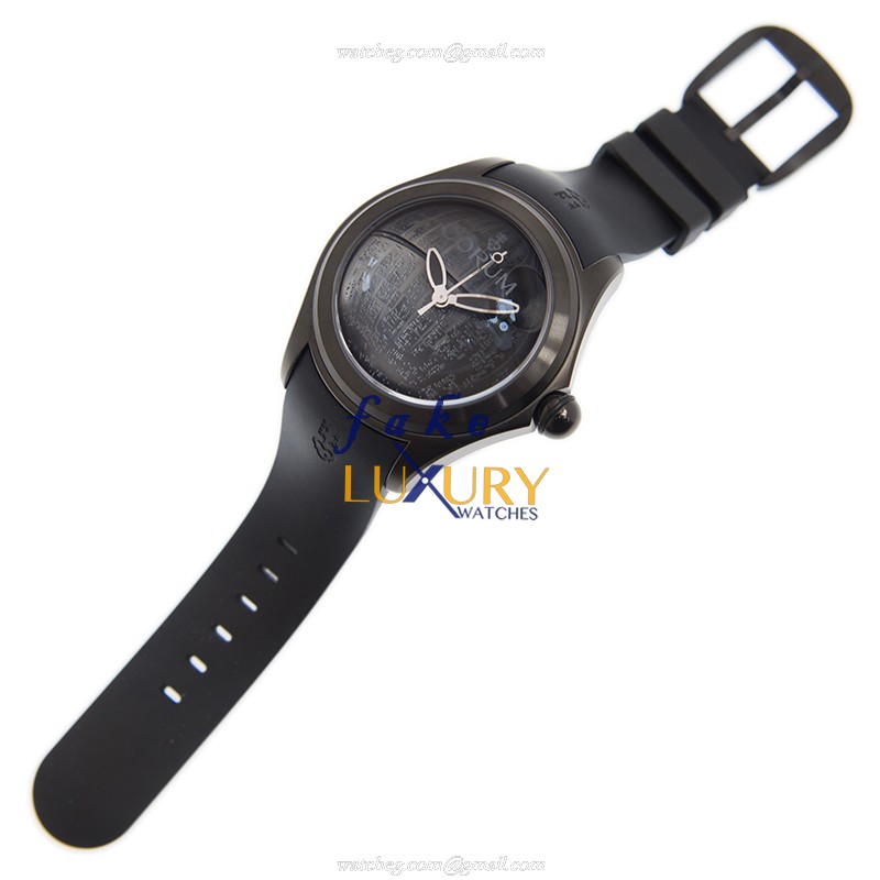 Corum 082.310.98/0371 DS01 BUBBLE Replica Watch With Automatic Movement, Black Dial, Steel Case - Image 2