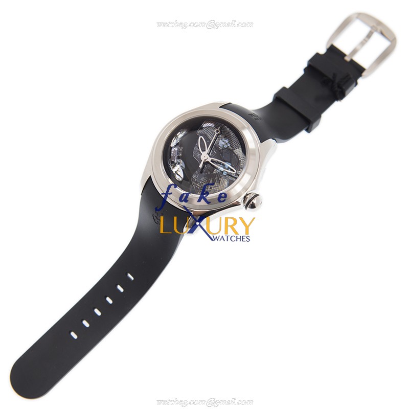 Corum 082.310.20/0371 SK01 Replica Watch Automatic Black Dial Stainless Steel Case Rubber Strap - Image 2
