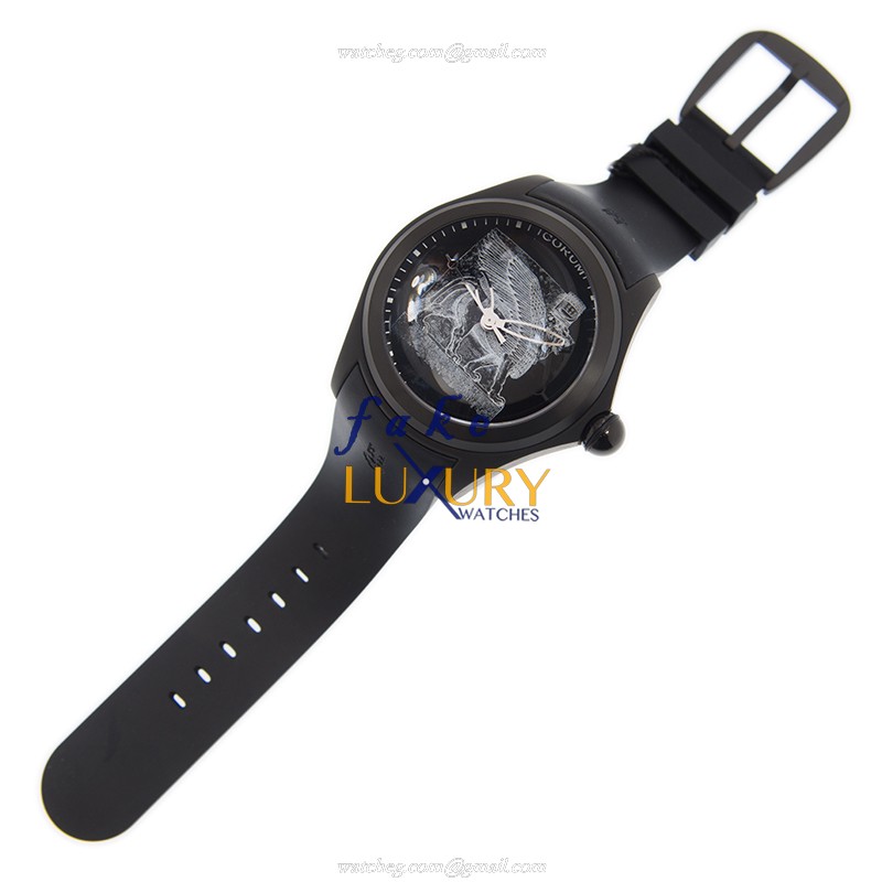 Corum 403.101.95/0371 BO01 Replica Watch, Automatic, Black Dial, Stainless Steel Case, Rubber Strap - Image 2