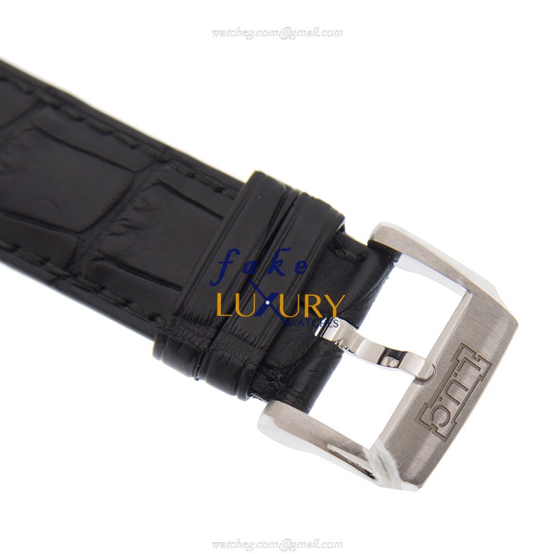 Chopard L.U.C 168527-3001 Automatic Stainless Steel Replica Watch - Gray Dial - Black Alligator - Image 4