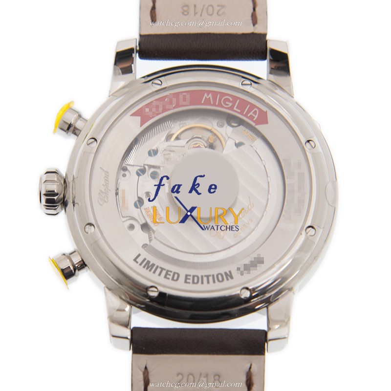 Chopard 168589-3003 Replica Watch, Automatic, Blue Dial, Stainless Steel Case, Alligator Strap - Image 3