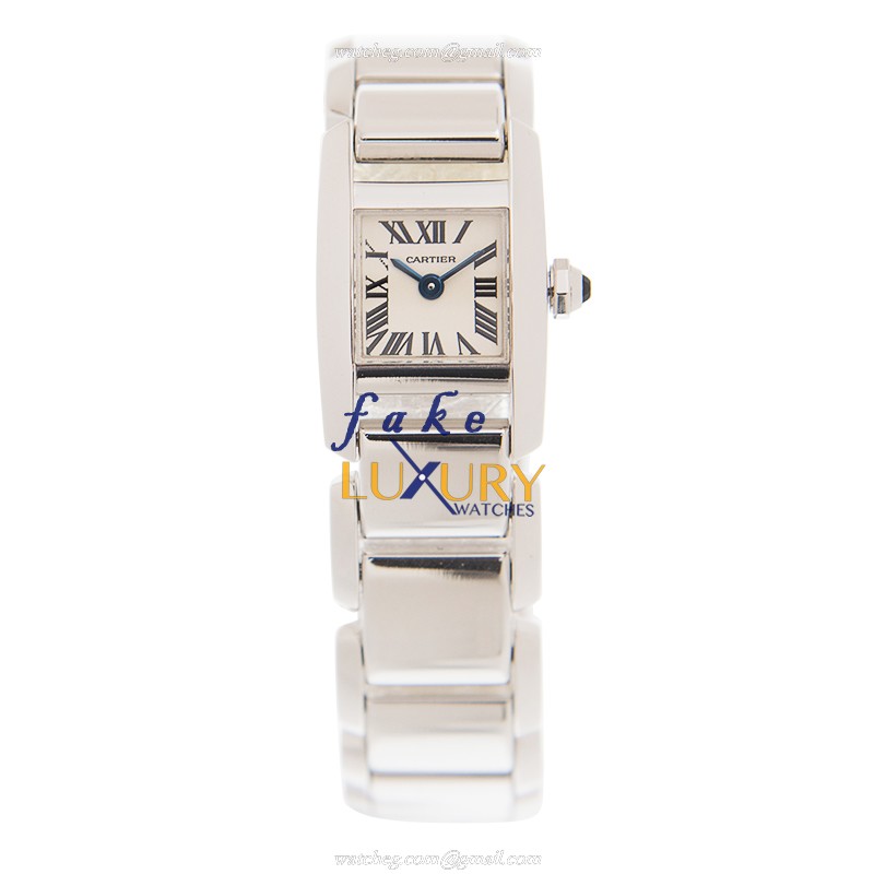 Cartier W650029H TANK Quartz 18kt White Gold | Ceramic Bezel | Swiss Movement | Replica Watch - Image 2