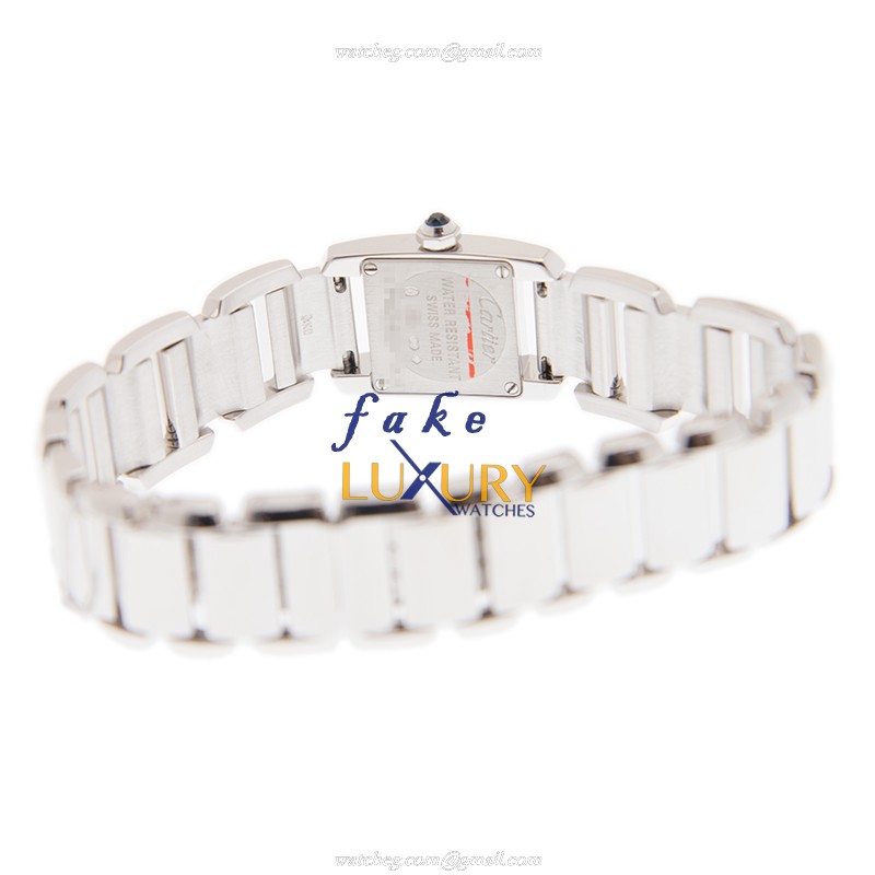 Cartier W650029H TANK Quartz 18kt White Gold | Ceramic Bezel | Swiss Movement | Replica Watch - Image 4