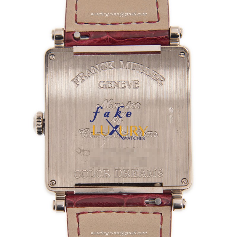 Franck Muller 6002 M QZ COLOR DREAMS OG Replica Watch, Quartz Movement, White Gold Case, Red - Image 3