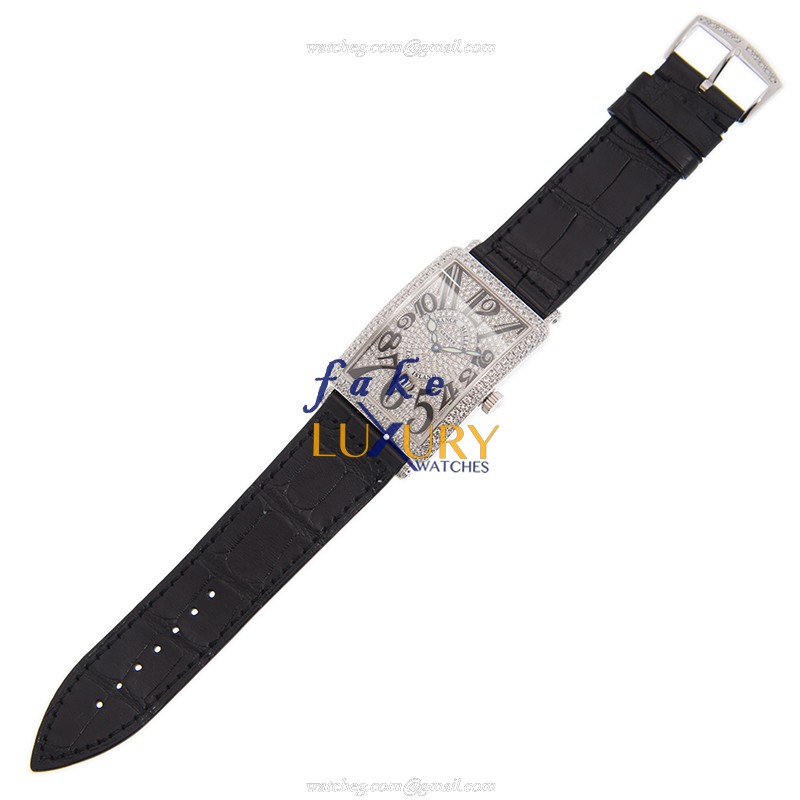 Franck Muller 1150 SC D CD OG Replica Watch, Automatic, Silver Dial, 18kt White Gold & Diamond Case - Image 2