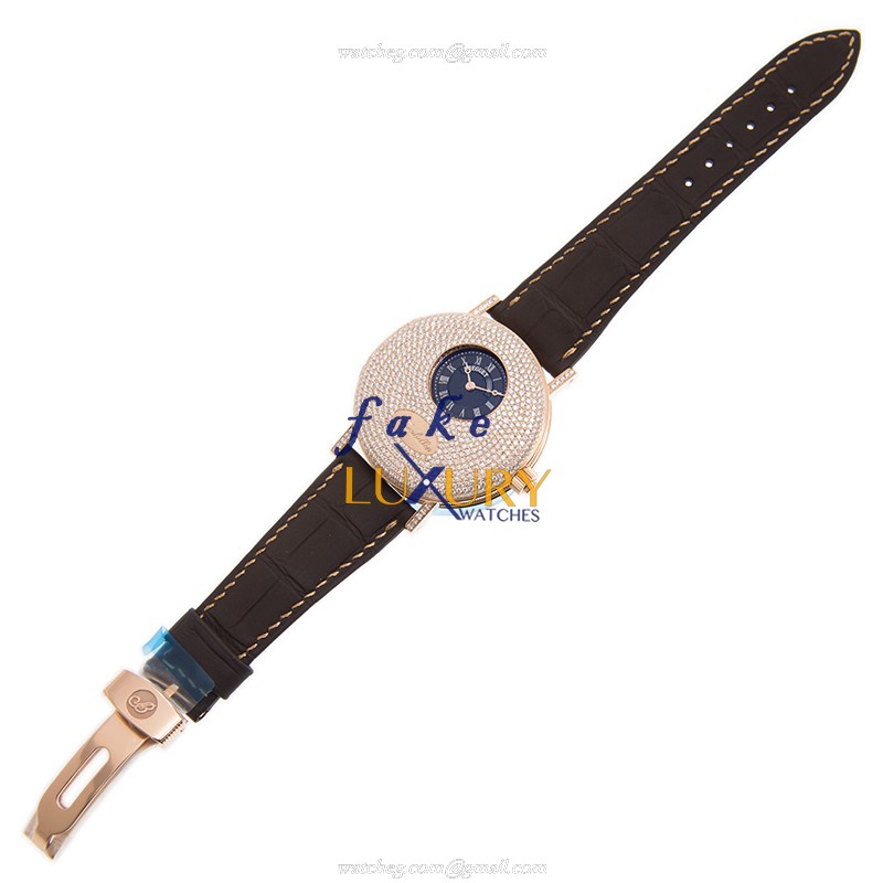 Breguet 1808BR/92/9W6/DD00 Replica Watch, Gold Dial, Rose Gold & Diamond Case, Manual Wind - Image 3