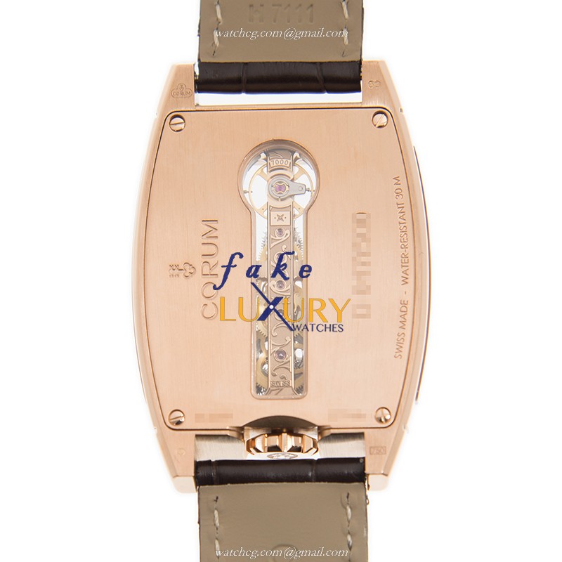 Corum 113.150.55/0002 FK02 Golden Bridge Replica Watch, Manual Wind, Gray Dial, Rose Gold Case - Image 3