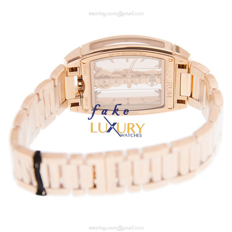Corum 113.165.55/V100 GL10R Golden Bridge Replica Watch, Automatic, Transparent Dial, 18kt Rose - Image 4
