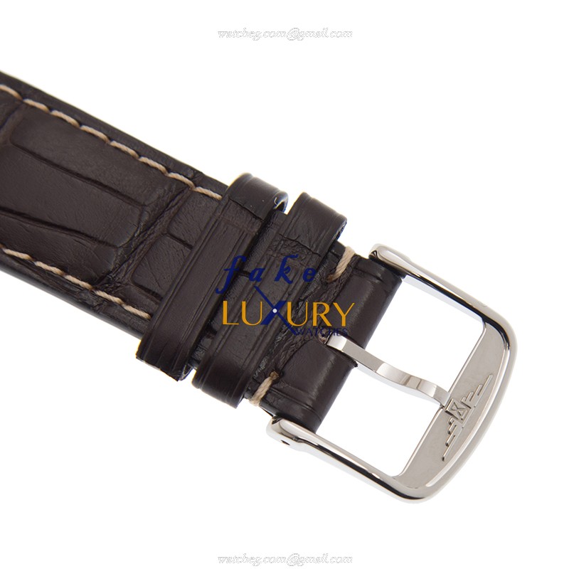 Longines L4.825.4.92.2 1832 Automatic Stainless Steel White Dial Brown Alligator Strap Replica Watch - Image 4