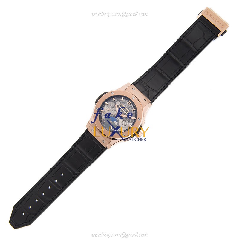 Hublot 547.OX.0180.LR Classic Fusion Auto 18kt Rose Gold Replica Watch - Swiss Movement, Black - Image 2