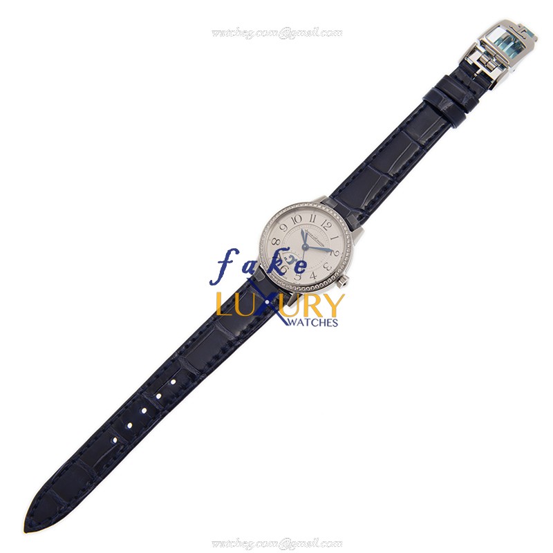 Jaeger-Lecoultre Q3468430 Rendez Vous Replica Watch, White Dial, Blue Alligator Strap - Image 2