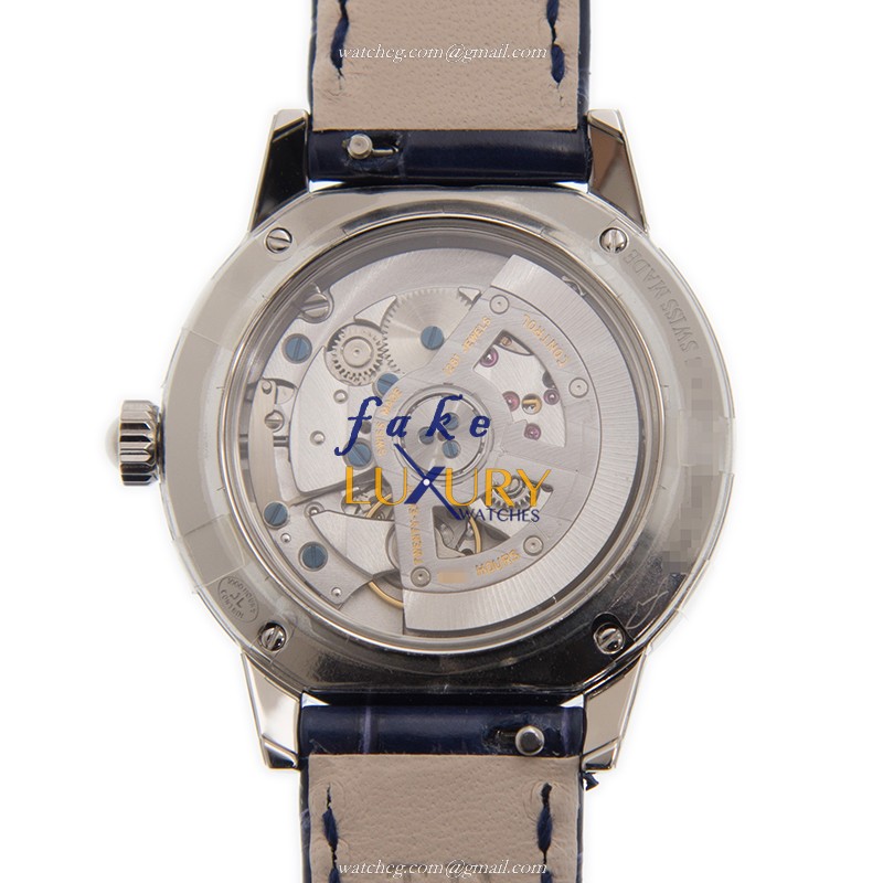 Jaeger-Lecoultre Q3468430 Rendez Vous Replica Watch, White Dial, Blue Alligator Strap - Image 3