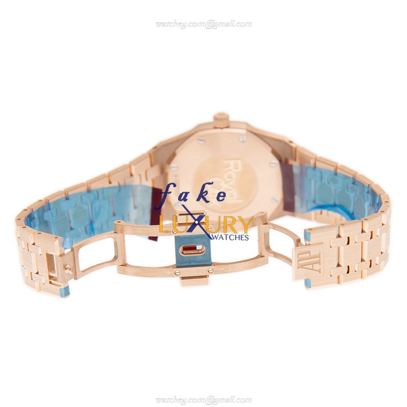 Audemars Piguet 67651OR.ZZ.1261OR.03 Royal Oak Quartz Replica Watch, Rose Gold Case & Diamonds - Image 5