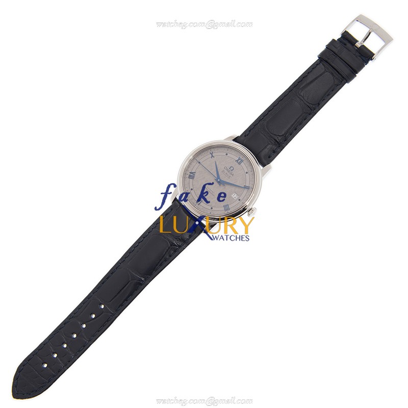 Omega 424.13.40.20.06.002 DE VILLE Automatic Stainless Steel Replica Watch, Gray Dial, Blue - Image 2