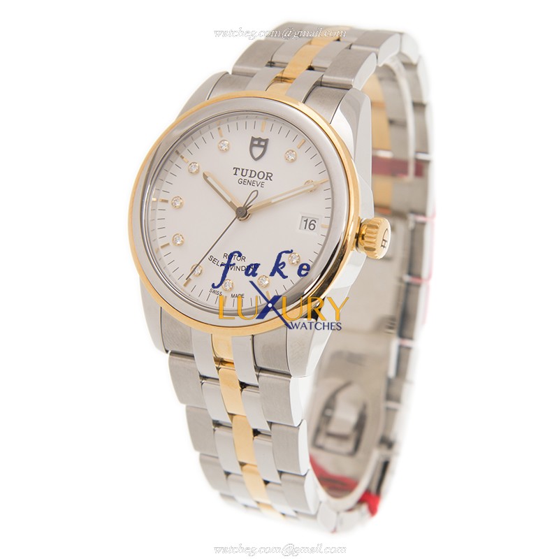 Tudor 55003-68053-10DI-IVORY GLAMOUR DATE - Automatic Gold & Steel - Replica Watch - Image 3