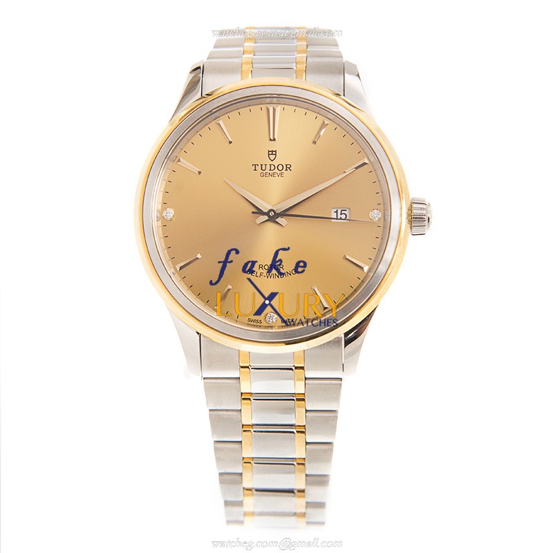 Tudor 12703-65053-369DI-CH - Automatic - 18kt Gold & Steel Case - Replica Watch - Image 2