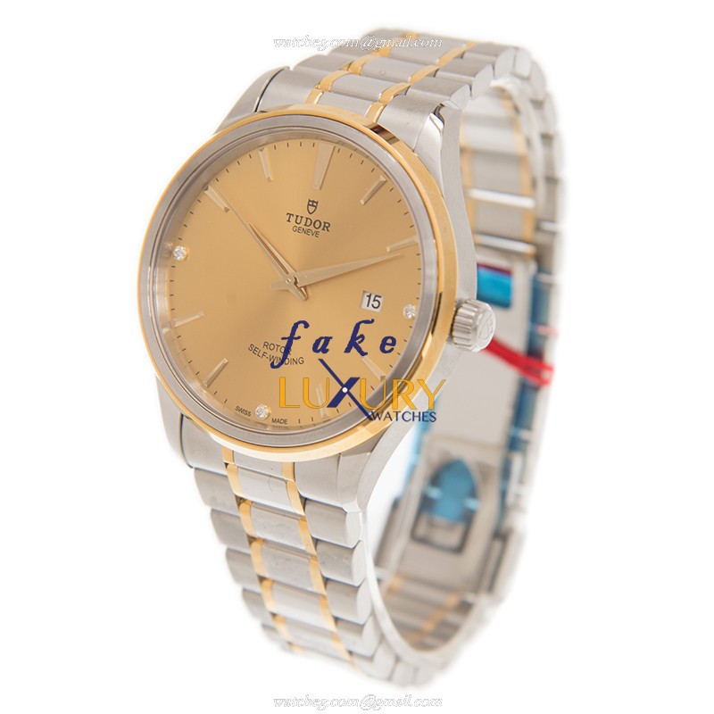 Tudor 12703-65053-369DI-CH - Automatic - 18kt Gold & Steel Case - Replica Watch - Image 3